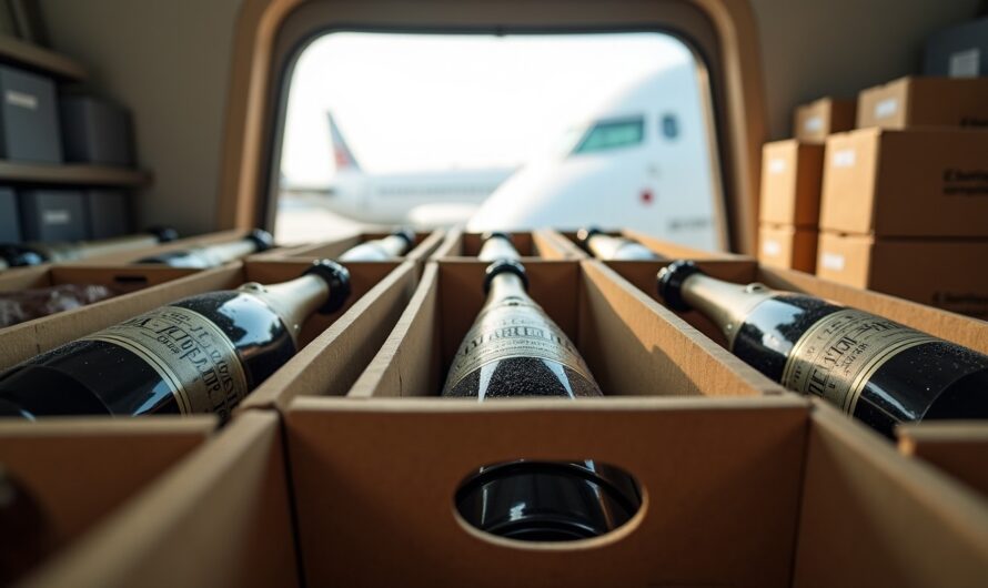 Transport du champagne en soute d’avion : règles à suivre et conseils d’emballage sécurisés