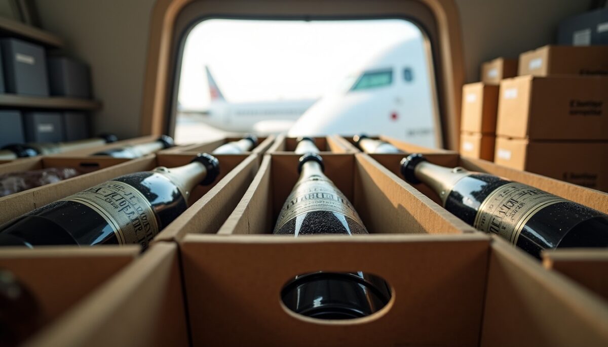 Transport du champagne en soute d’avion : règles à suivre et conseils d’emballage sécurisés